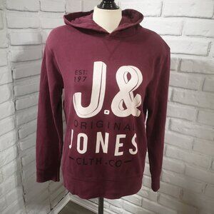Jack & Jones Ladies Size Large Burgundy Fleece Lined Hoodie